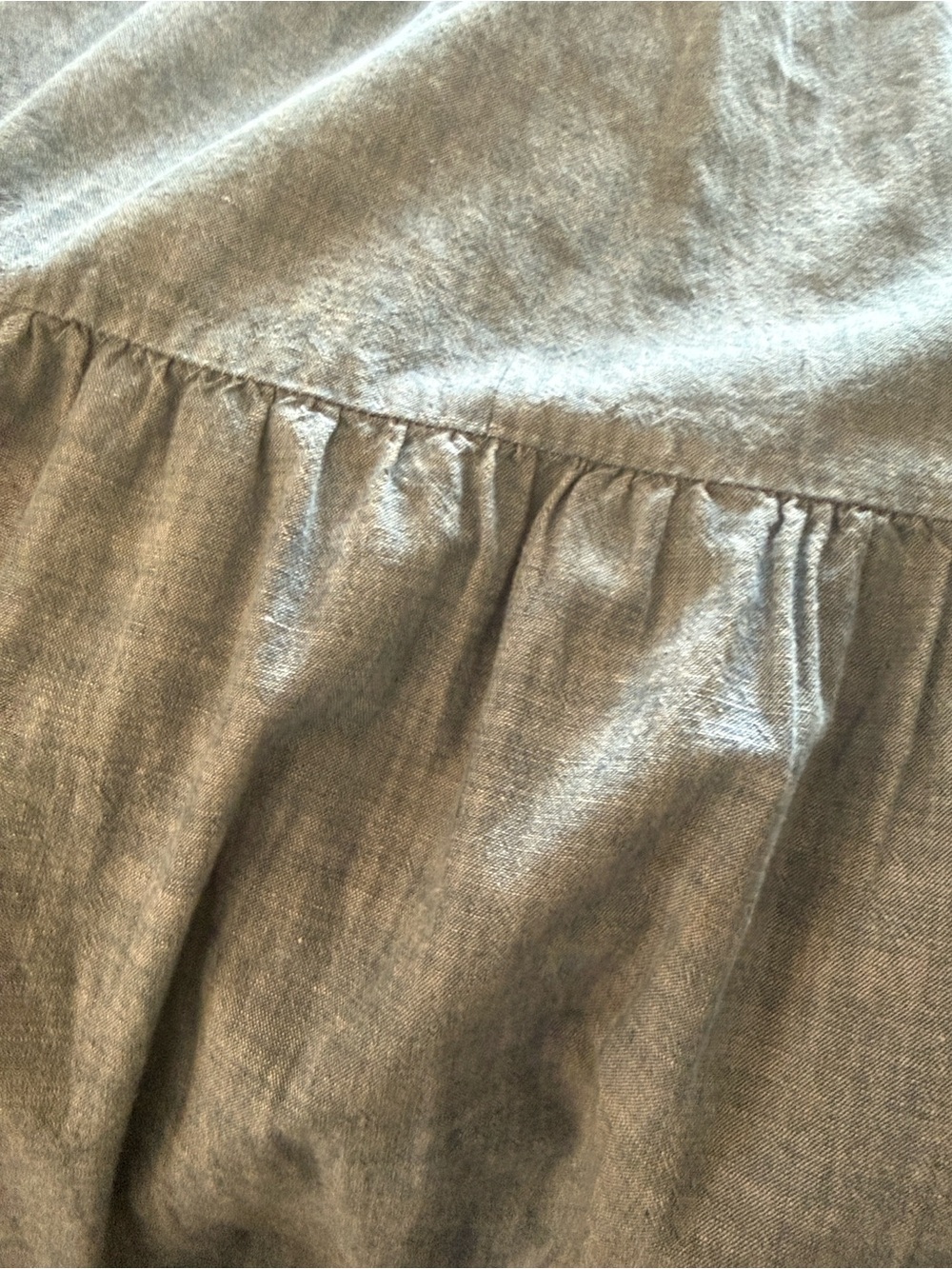 J. McLaughlin Blue Chambray Tiered Maxi Skirt- Like new - Picture 5 of 6